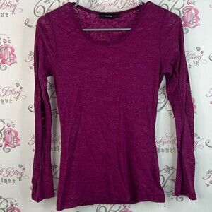 Candy couture long sleeve abstract pattern Women's Purple Long Sleeve Top